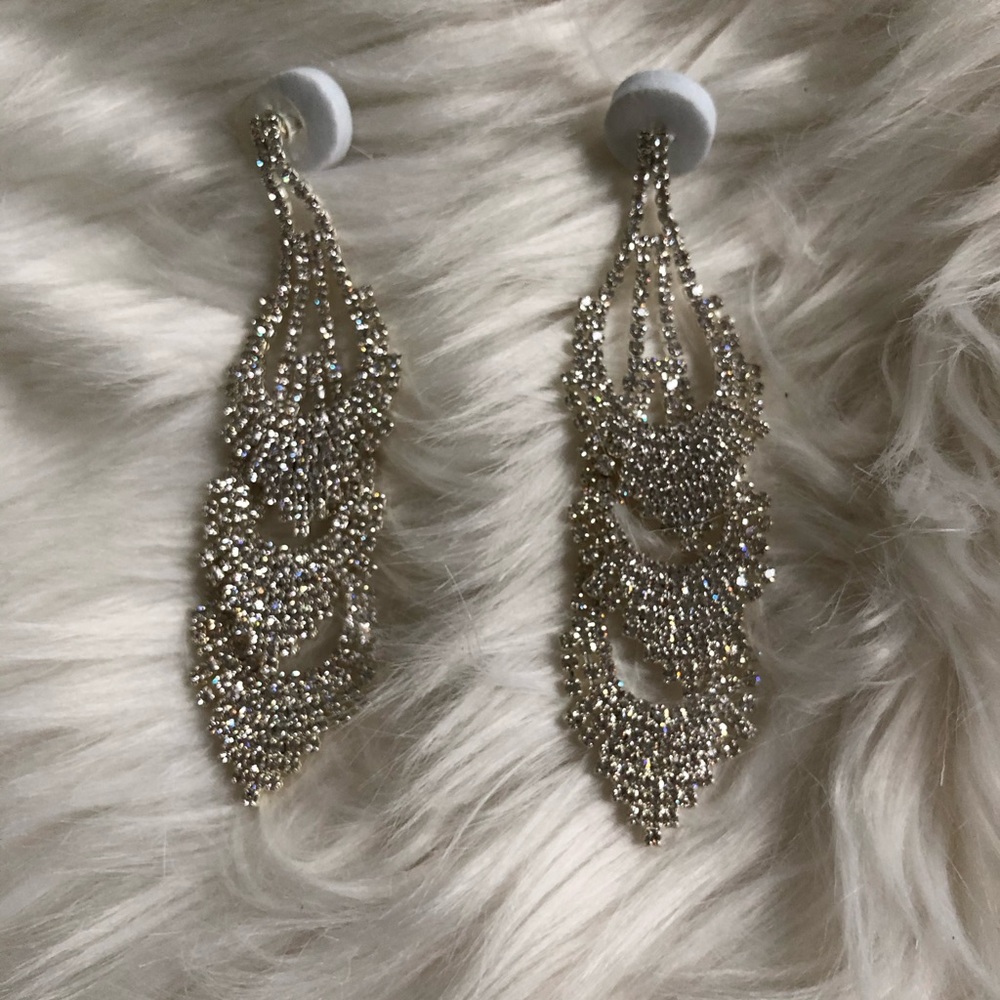 Cubic zirconia drop earrings - Picture 2 of 6